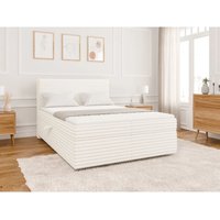 S-style Möbel - Odin - Boxspringbett 140x200 mit Topper und Bettkästen aus Hellbeige Plüschcord S-style Möbel - Odin - Boxspringbett 140x200 mit Topper und Bettkästen aus Hellbeige Plüschcord von S-STYLE MÖBEL