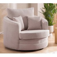 Ted - Drehsessel Love Seat xxl 360 Grad drehbar aus Puderrosa Cord-Stoff Ted - Drehsessel Love Seat xxl 360 Grad drehbar aus Puderrosa Cord-Stoff von S-STYLE MÖBEL
