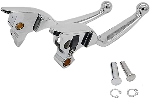 S SYUU Chrome Hebel Bremsgriff Aluminium Bremshebel Kupplungshebel kompatibel mit Harley Davidson Street Glide FLHX Road King FLHR Road Glide FLTR FLHTCU 08-13 von S SYUU