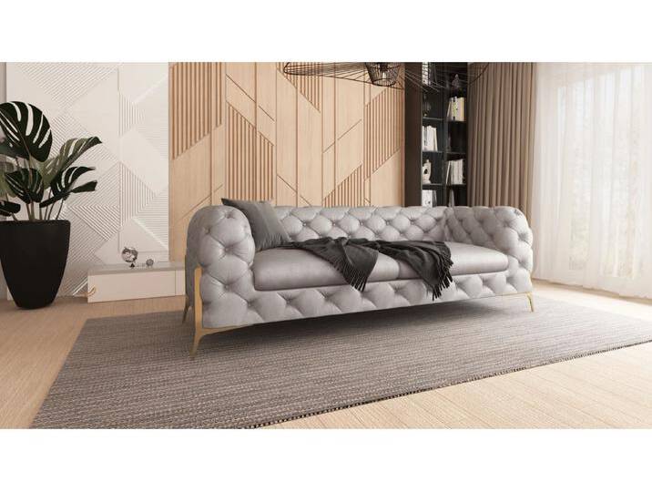 Carson - Chesterfield Sofa 3-Sitzer mit Goldene Metall Füßen Carson - Chesterfield Sofa 3-Sitzer mit Goldene Metall Füßen von S-Style Möbel