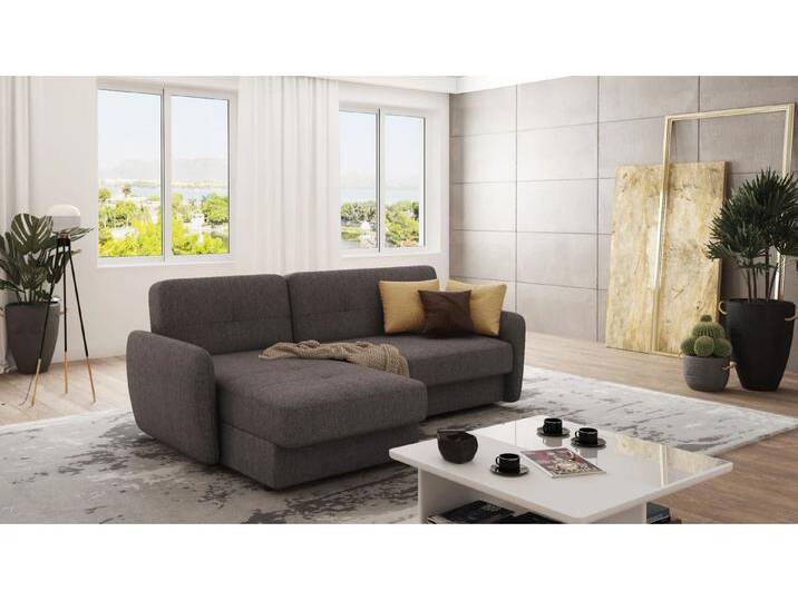 S-Style Möbel Elijah - Modernes Ecksofa mit Ottomane und Schlaffunktion von S-Style Möbel