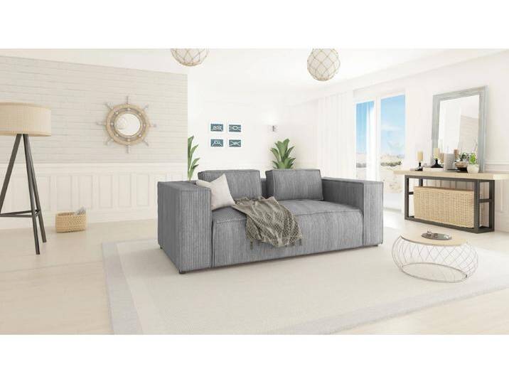S-Style Möbel Noord - Modernes Sofa 2 sitzer mit weichem Sitz - Hellgrau von S-Style Möbel