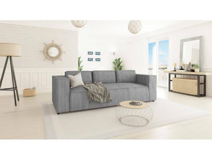 S-Style Möbel Noord - Modernes Sofa 3 sitzer mit weichem Sitz - Hellgrau von S-Style Möbel