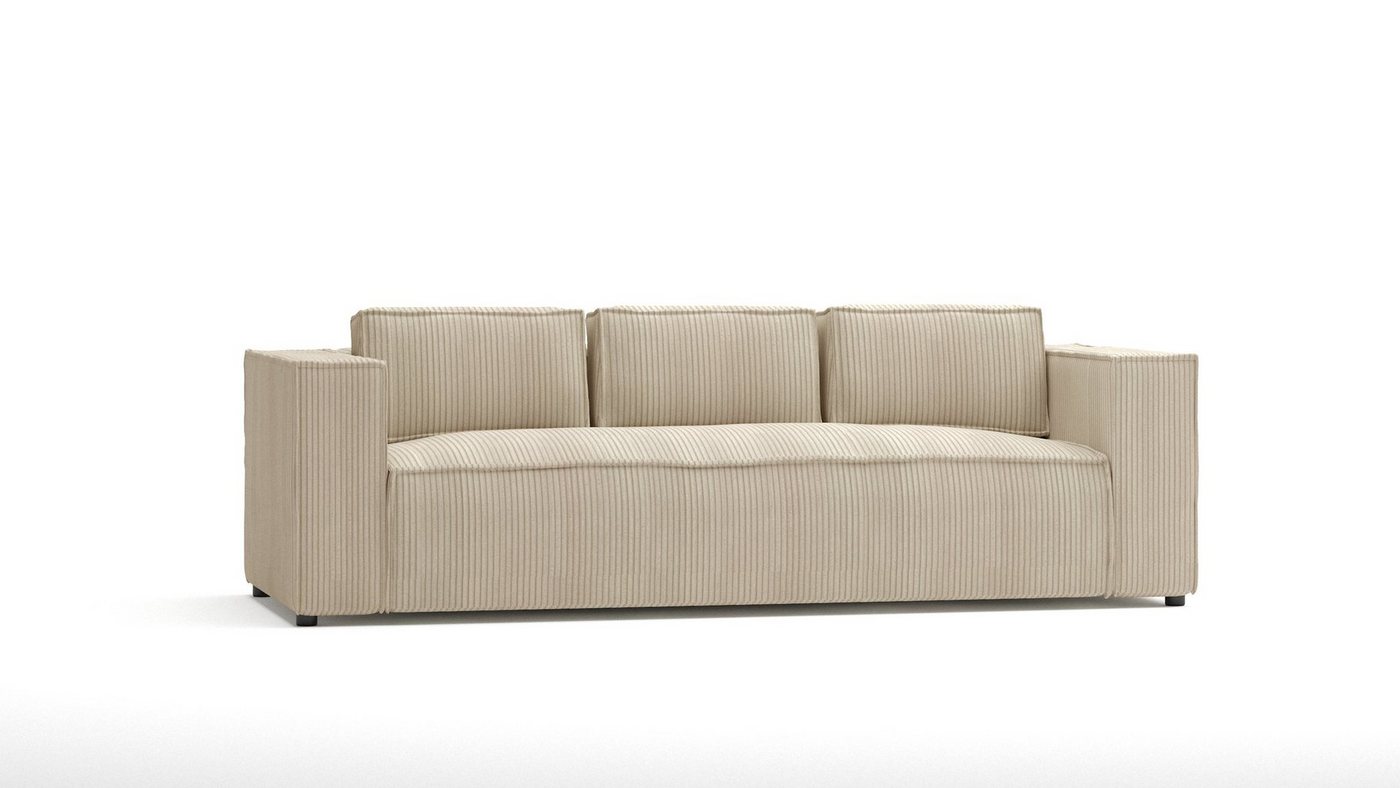 S-Style Möbel 3-Sitzer Cord sofa Renne, 1 Teile, mit Wellenfederung von S-Style Möbel