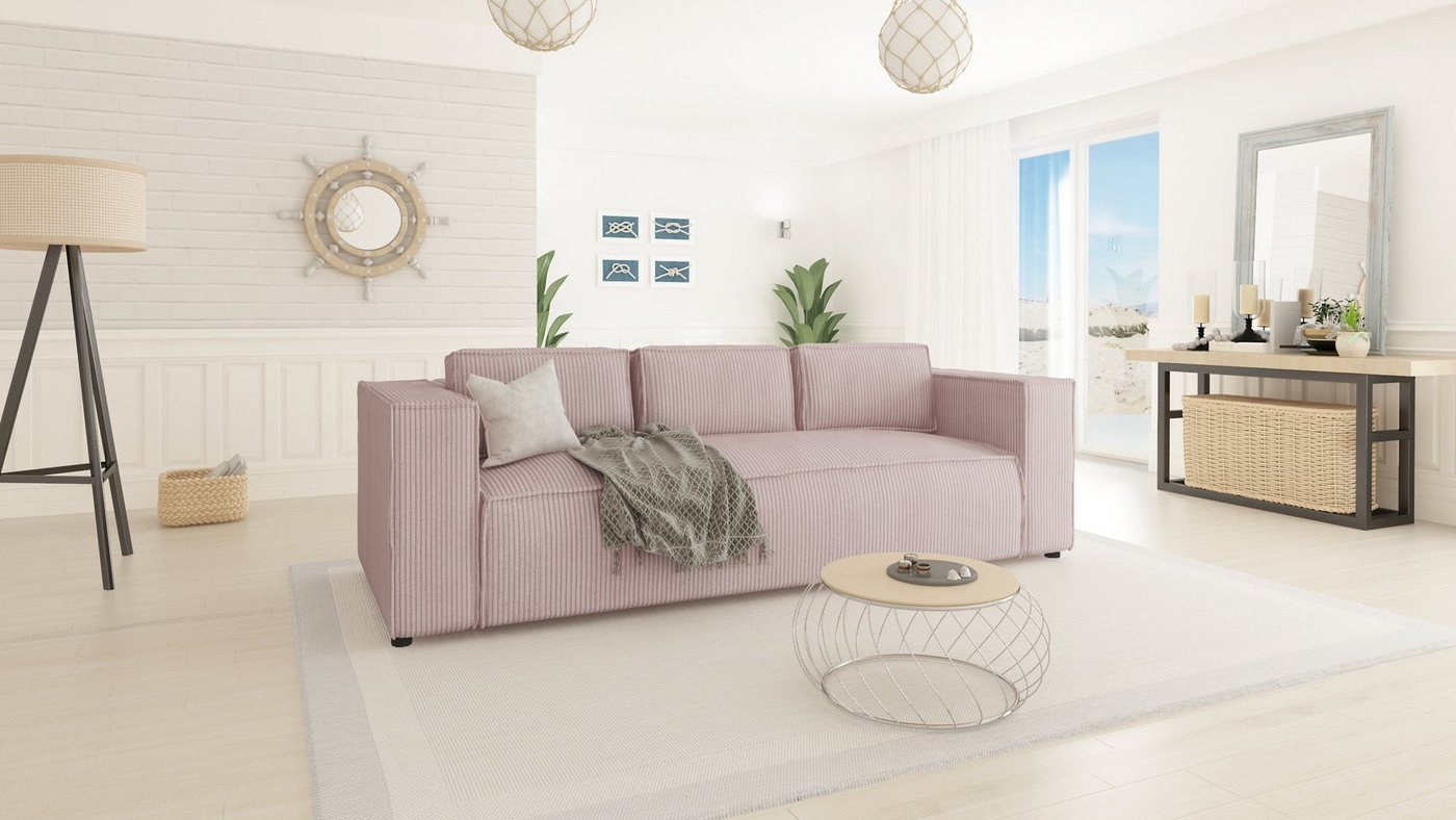 S-Style Möbel 3-Sitzer Cord sofa Renne, 1 Teile, mit Wellenfederung von S-Style Möbel