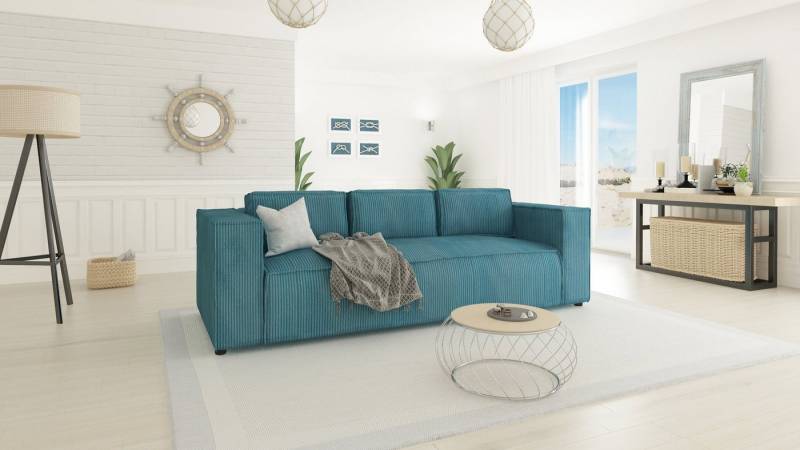 S-Style Möbel 3-Sitzer Sofa Renne aus Cord mit weichem Sitz, 1 Teile, mit Wellenfederung von S-Style Möbel