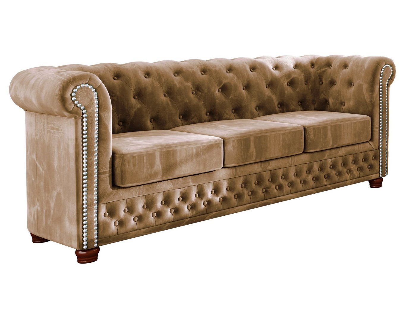 S-Style Möbel 3-Sitzer Leeds Chesterfield Sofa, mit Wellenfederung von S-Style Möbel