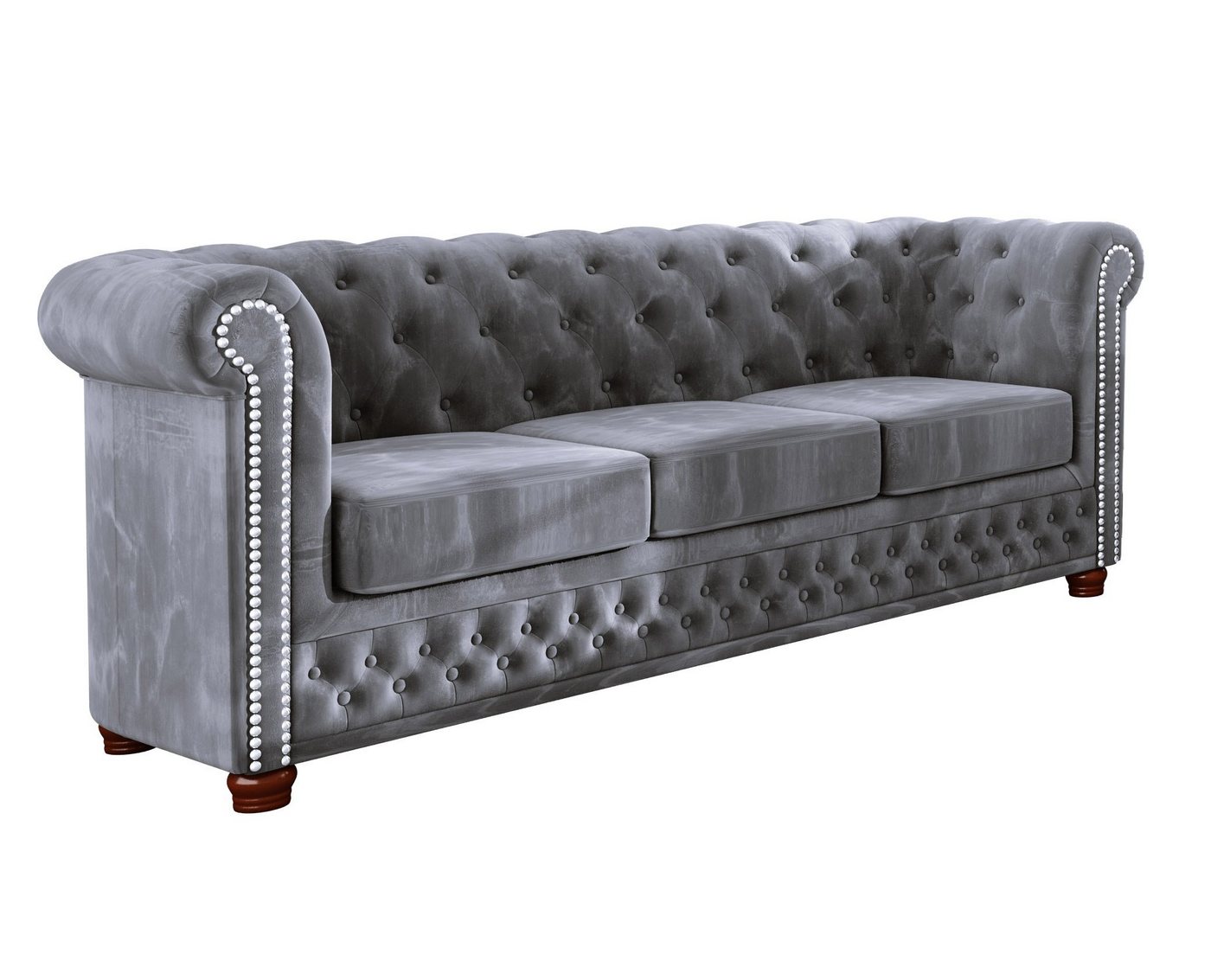 S-Style Möbel 3-Sitzer Leeds Chesterfield Sofa, mit Wellenfederung von S-Style Möbel