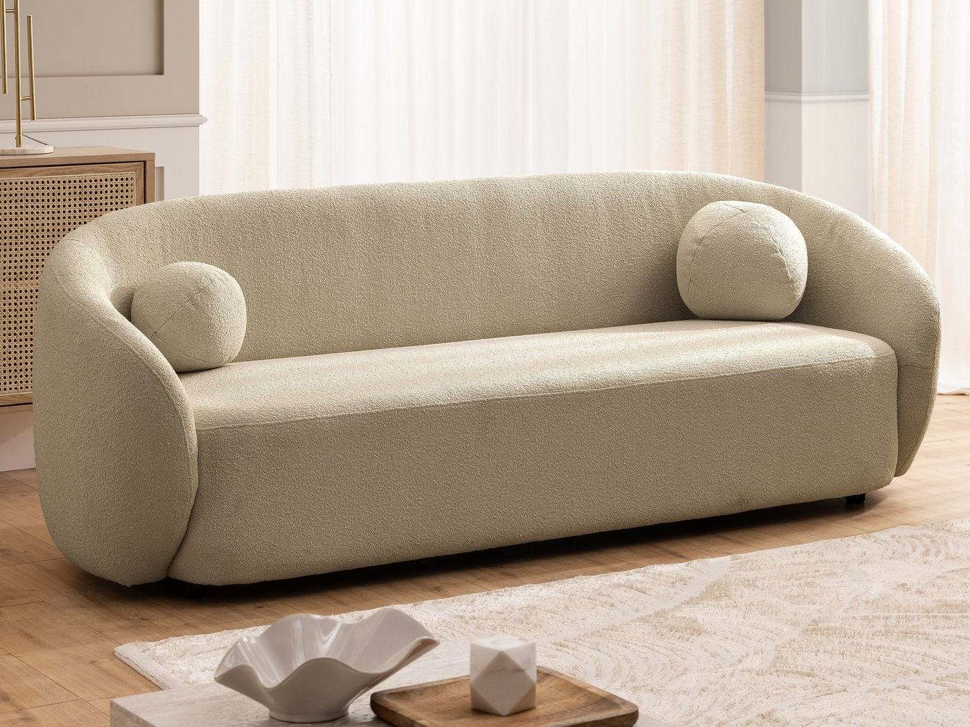 S-Style Möbel 3-Sitzer Sofa Roundi Bouclé Luxus & Moderne Kollektion S-Style Möbel 3-Sitzer Sofa Roundi Bouclé Luxus & Moderne Kollektion von S-Style Möbel