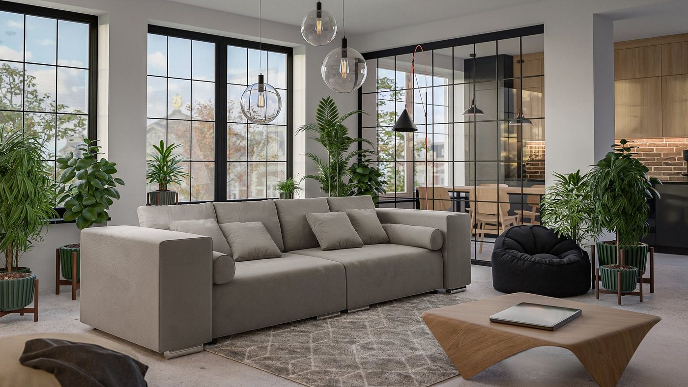 S-Style Möbel Big-Sofa Cork mit Schlaffunktion und Boxspringfederung, Lounge Sofa S-Style Möbel Big-Sofa Cork mit Schlaffunktion und Boxspringfederung, Lounge Sofa von S-Style Möbel