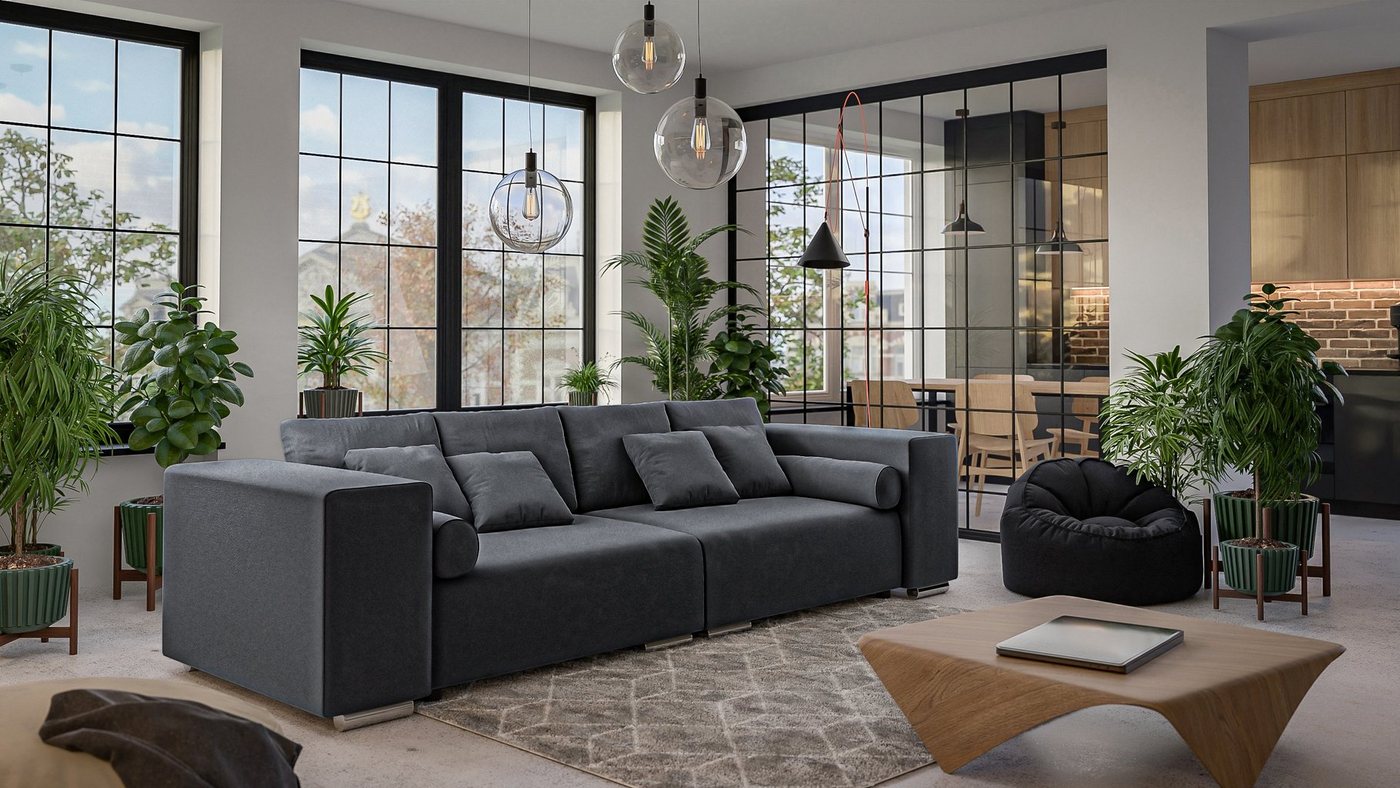 S-Style Möbel Big-Sofa Cork mit Schlaffunktion und Boxspringfederung, Lounge Sofa S-Style Möbel Big-Sofa Cork mit Schlaffunktion und Boxspringfederung, Lounge Sofa von S-Style Möbel