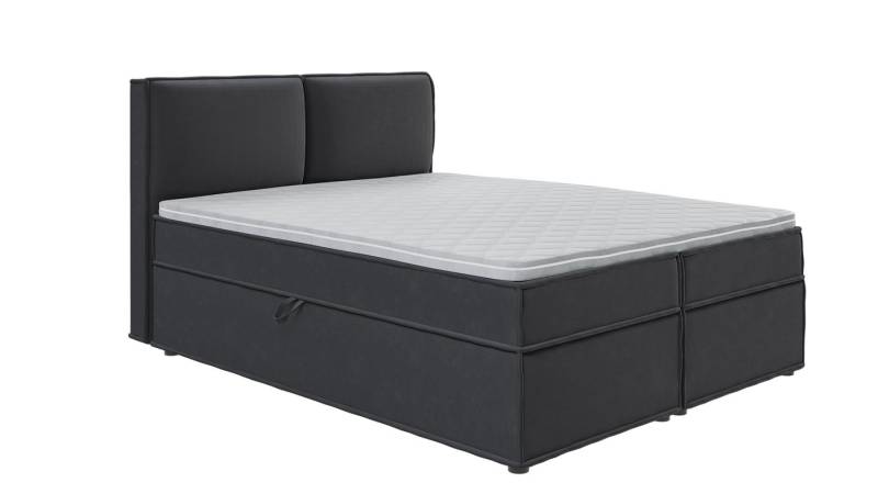 S-Style Möbel Boxspringbett Plaza mit Topper und Bettkästen aus Luxusmicrofaser, mit Topper und Bettkasten / zwei Bettkästen (je nach Bettgröße) von S-Style Möbel