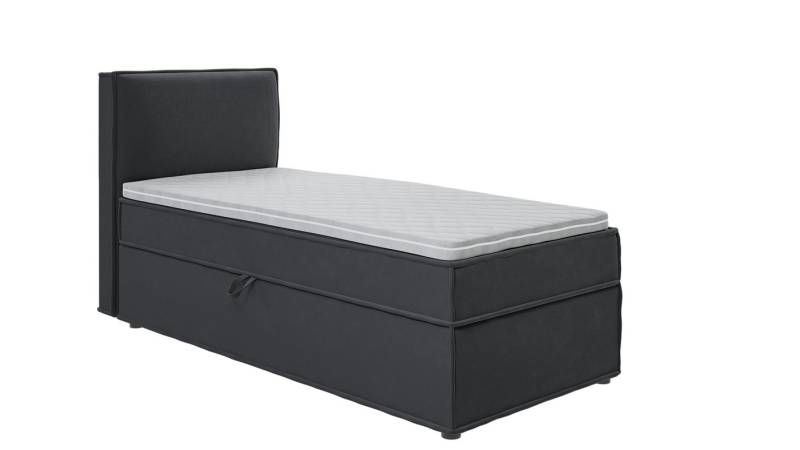 S-Style Möbel Boxspringbett Plaza mit Topper und Bettkästen aus Luxusmicrofaser, mit Topper und Bettkasten / zwei Bettkästen (je nach Bettgröße) von S-Style Möbel
