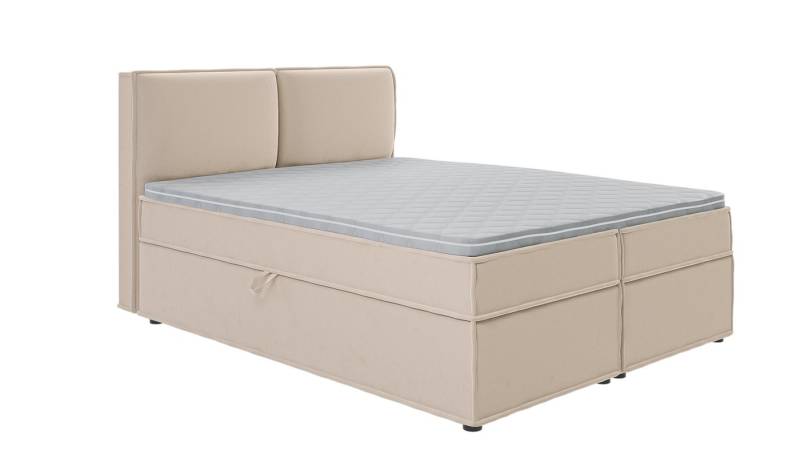 S-Style Möbel Boxspringbett Plaza mit Topper und Bettkästen aus Luxusmicrofaser, mit Topper und Bettkasten / zwei Bettkästen (je nach Bettgröße) von S-Style Möbel