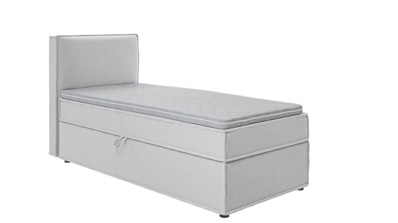 S-Style Möbel Boxspringbett Plaza mit Topper und Bettkästen aus Luxusmicrofaser, mit Topper und Bettkasten / zwei Bettkästen (je nach Bettgröße) von S-Style Möbel