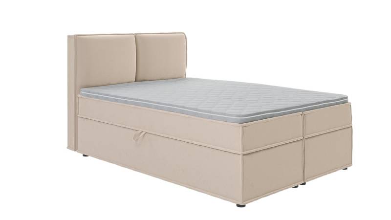 S-Style Möbel Boxspringbett Plaza mit Topper und Bettkästen aus Luxusmicrofaser, mit Topper und Bettkasten / zwei Bettkästen (je nach Bettgröße) von S-Style Möbel