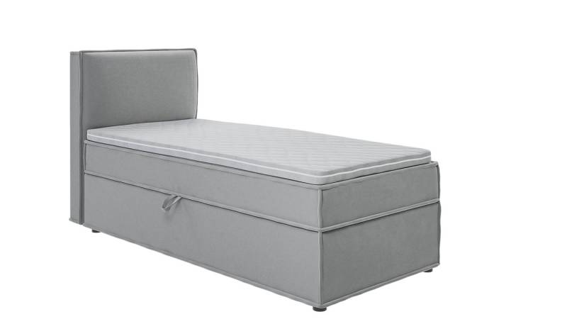 S-Style Möbel Boxspringbett Plaza mit Topper und Bettkästen aus Luxusmicrofaser, mit Topper und Bettkasten / zwei Bettkästen (je nach Bettgröße) von S-Style Möbel