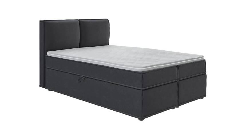S-Style Möbel Boxspringbett Plaza mit Topper und Bettkästen aus Luxusmicrofaser, mit Topper und Bettkasten / zwei Bettkästen (je nach Bettgröße) von S-Style Möbel