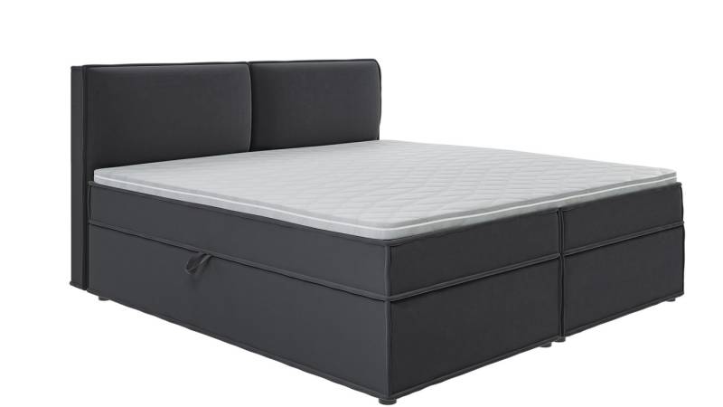 S-Style Möbel Boxspringbett Plaza mit Topper und Bettkästen aus Luxusmicrofaser, mit Topper und Bettkasten / zwei Bettkästen (je nach Bettgröße) von S-Style Möbel