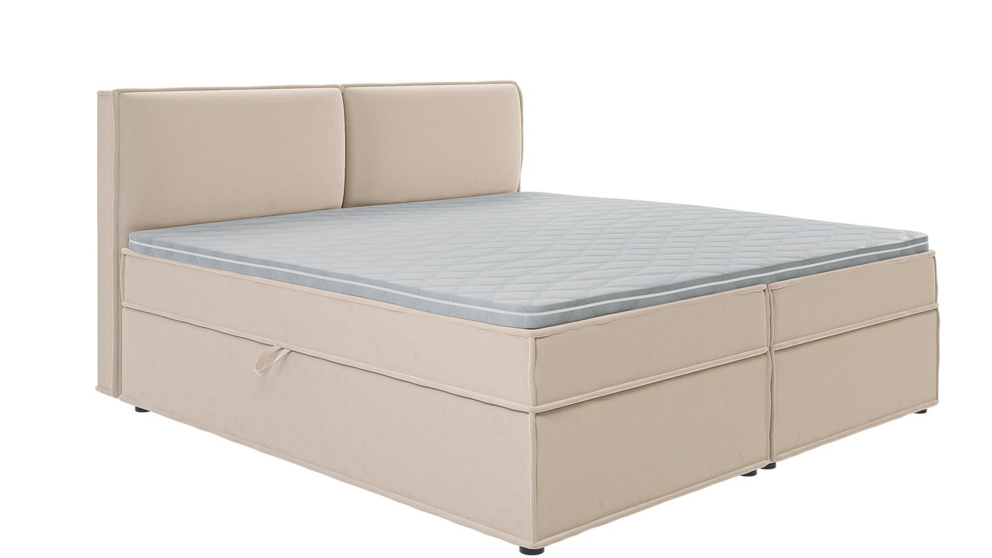 S-Style Möbel Boxspringbett Plaza, mit Topper und zwei Bettkästen von S-Style Möbel