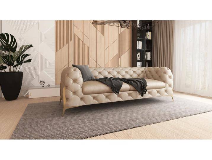 S-Style Möbel Carson - Chesterfield Sofa 3-Sitzer mit Goldene Metall Füßen - Beige S-Style Möbel Carson - Chesterfield Sofa 3-Sitzer mit Goldene Metall Füßen - Beige von S-Style Möbel