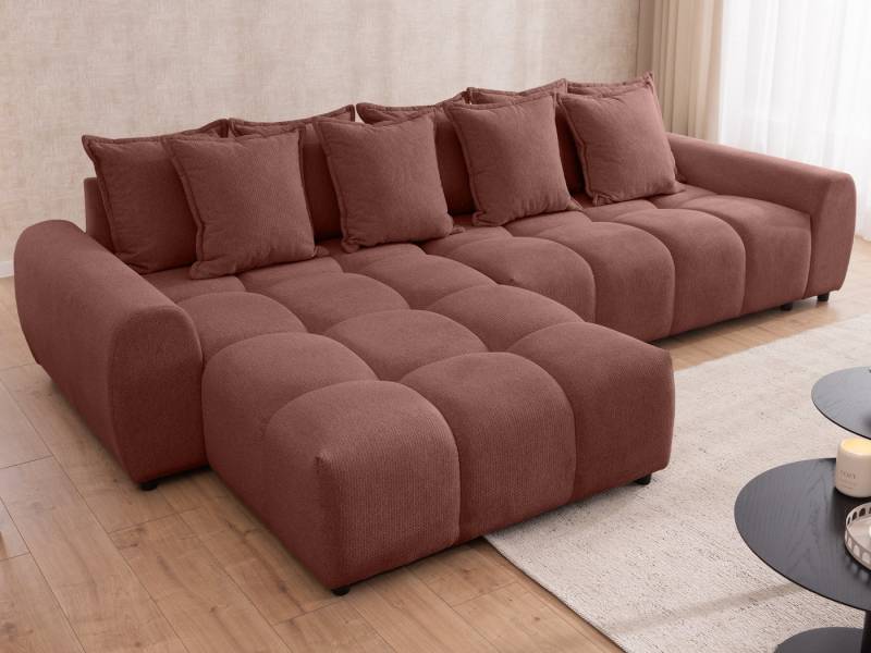S-Style Möbel Ecksofa Bubble mit losen Rückenkissen und Sitzfläche in Bubble-Optik, aus Strukturstoff, mit Wellenfederung von S-Style Möbel
