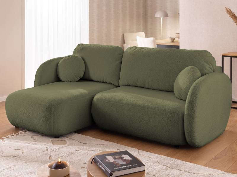 S-Style Möbel Ecksofa L- Form Candy mit Schlaffunktion und Stauraum aus Bouclé-Stoff, mit Wellenfederung S-Style Möbel Ecksofa L- Form Candy mit Schlaffunktion und Stauraum aus Bouclé-Stoff, mit Wellenfederung von S-Style Möbel