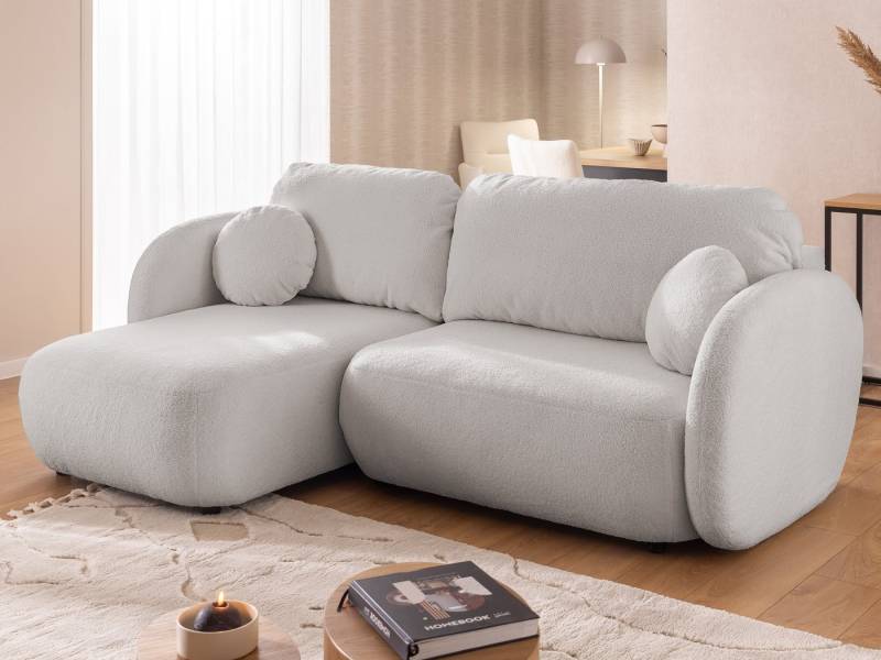 S-Style Möbel Ecksofa L- Form Candy mit Schlaffunktion und Stauraum aus Bouclé-Stoff, mit Wellenfederung S-Style Möbel Ecksofa L- Form Candy mit Schlaffunktion und Stauraum aus Bouclé-Stoff, mit Wellenfederung von S-Style Möbel