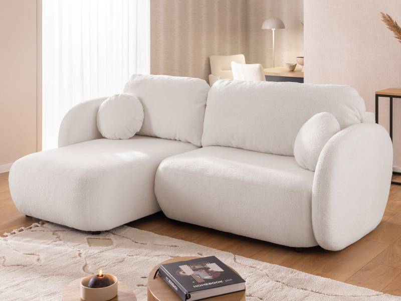 S-Style Möbel Ecksofa L- Form Candy mit Schlaffunktion und Stauraum aus Bouclé-Stoff, mit Wellenfederung S-Style Möbel Ecksofa L- Form Candy mit Schlaffunktion und Stauraum aus Bouclé-Stoff, mit Wellenfederung von S-Style Möbel