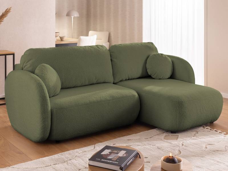 S-Style Möbel Ecksofa L- Form Candy mit Schlaffunktion und Stauraum aus Bouclé-Stoff, mit Wellenfederung S-Style Möbel Ecksofa L- Form Candy mit Schlaffunktion und Stauraum aus Bouclé-Stoff, mit Wellenfederung von S-Style Möbel