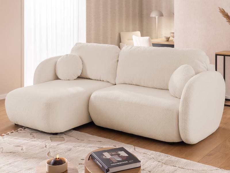 S-Style Möbel Ecksofa L- Form Candy mit Schlaffunktion und Stauraum aus Bouclé-Stoff, mit Wellenfederung S-Style Möbel Ecksofa L- Form Candy mit Schlaffunktion und Stauraum aus Bouclé-Stoff, mit Wellenfederung von S-Style Möbel