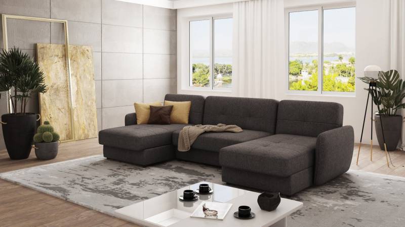 S-Style Möbel Wohnlandschaft Molly mit Schlaffunktion und Bettkasten, mit Wellenfederung von S-Style Möbel