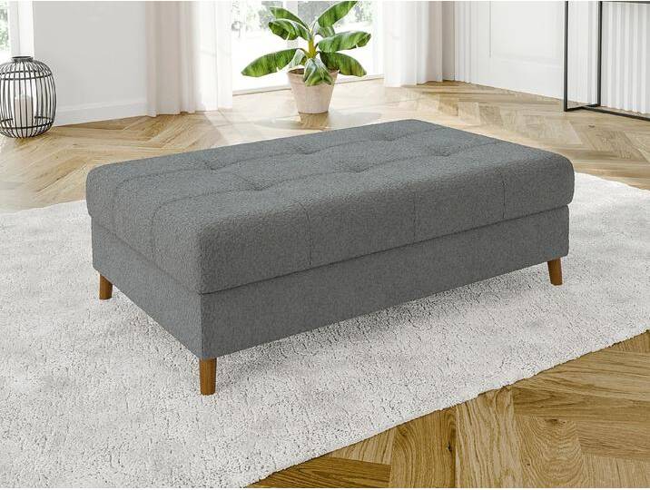 S-Style Möbel Lars - Hocker mit Braun Holzfüßen im skandinavischen Stil aus Boucle-Stoff - Grau S-Style Möbel Lars - Hocker mit Braun Holzfüßen im skandinavischen Stil aus Boucle-Stoff - Grau von S-Style Möbel