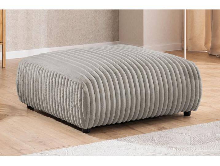 S-Style Möbel Mollis - Hocker aus Plüschcord schöner Sitzkomfort - Hellgrau S-Style Möbel Mollis - Hocker aus Plüschcord schöner Sitzkomfort - Hellgrau von S-Style Möbel