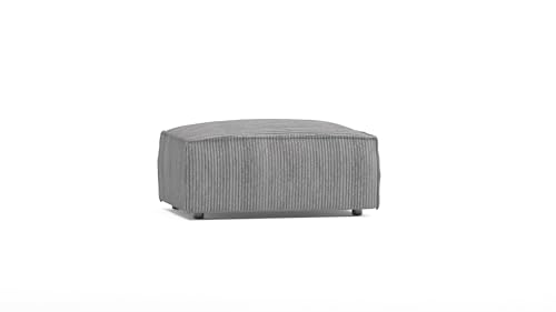 S-Style Möbel Nante Hocker Sitzhocker Puff Pouf Fußhocker Gepolstert Sitzpouf Polsterhocker für Wohnzimmer Schlafzimmer 93 x 77 x 46 cm Hellgrau von S-Style Möbel