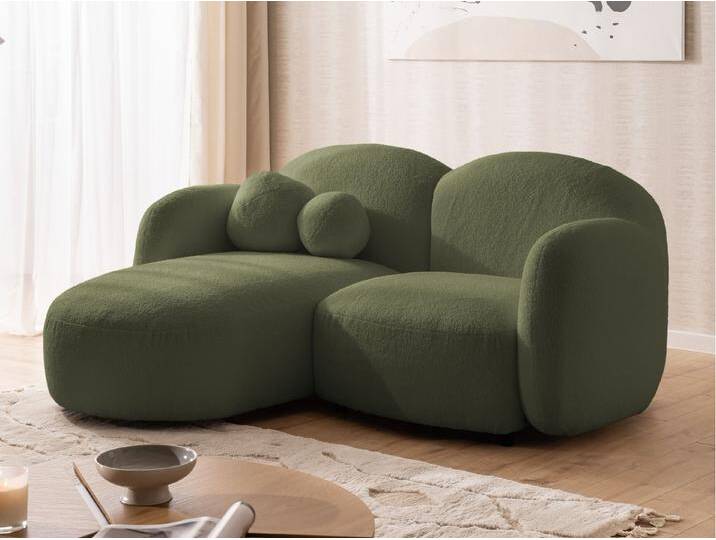 S-Style Möbel Nuvola - Moderne Ecksofa L-Form aus Bouclé-Stoff mit abgerundetem Design und hohem Sitzkomfort - Grün S-Style Möbel Nuvola - Moderne Ecksofa L-Form aus Bouclé-Stoff mit abgerundetem Design und hohem Sitzkomfort - Grün von S-Style Möbel