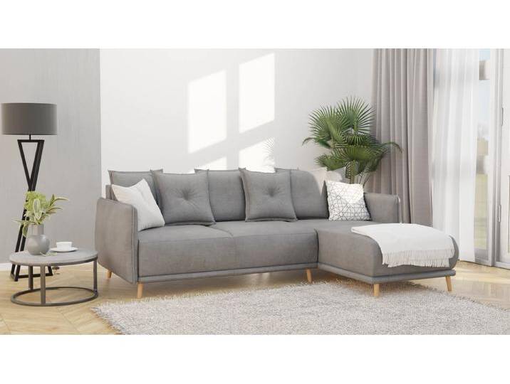 S-Style Möbel Owen - Ecksofa mit Schlaffunktion und Bettkasten in scandinavischem Design mit Holzfüßen aus Luxusmicrofaser - Grau S-Style Möbel Owen - Ecksofa mit Schlaffunktion und Bettkasten in scandinavischem Design mit Holzfüßen aus Luxusmicrofaser - Grau von S-Style Möbel