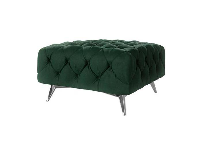 S-Style Möbel Paul - Chesterfield Polsterhocker mit Silber Metall Füßen - Flasche Grün S-Style Möbel Paul - Chesterfield Polsterhocker mit Silber Metall Füßen - Flasche Grün von S-Style Möbel