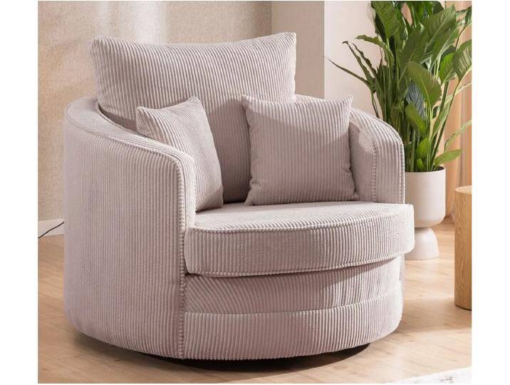 S-Style Möbel Ted - Drehsessel Love Seat XXL 360 Grad drehbar aus Cord-Stoff - Puderrosa S-Style Möbel Ted - Drehsessel Love Seat XXL 360 Grad drehbar aus Cord-Stoff - Puderrosa von S-Style Möbel