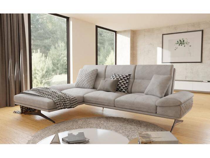 Sven - Modernes Ecksofa mit Ottomane und Hohe schwarze Metall Füße in Samt-Stoff Sven - Modernes Ecksofa mit Ottomane und Hohe schwarze Metall Füße in Samt-Stoff von S-Style Möbel