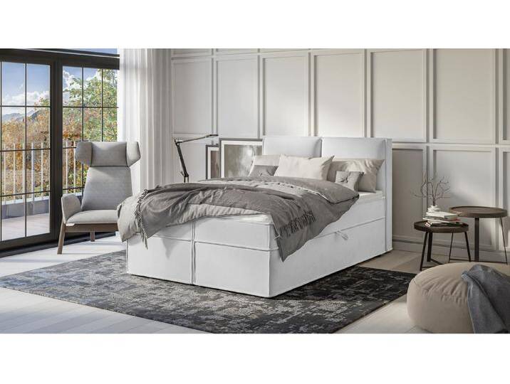 S-Style Möbel Uma - Modernes Boxspringbett mit Topper und Bettkästen - Silber S-Style Möbel Uma - Modernes Boxspringbett mit Topper und Bettkästen - Silber von S-Style Möbel