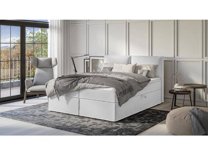 S-Style Möbel Uma - Modernes Boxspringbett mit Topper und Bettkästen - Silber S-Style Möbel Uma - Modernes Boxspringbett mit Topper und Bettkästen - Silber von S-Style Möbel