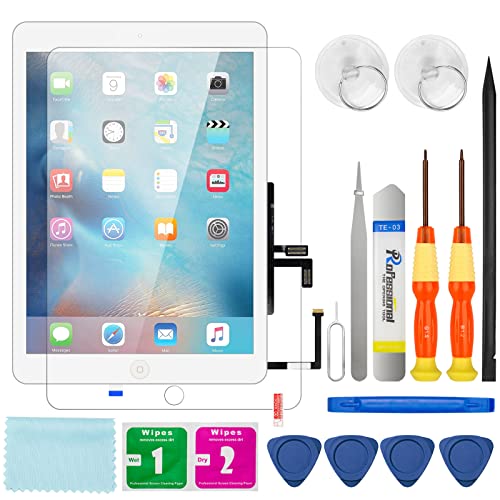 S-Union Bildschirm Ersatz Kit mit Gehärtetem Glas Film,Upgraded Touch Screen Digitizer nur für Air 1st Generation A1474 A1475 A1476 (Weiß) von S-Union