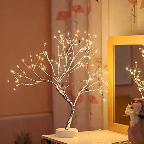 S-Union Tisch-Bonsai beleuchteter Baum, 108 LEDs, Weihnachtsdekoration, Tisch-Baum-Licht, batterie/USB-betrieben, künstlicher Baum für Hochzeit, Party, Geschenke, Indoor Outdoor, Desktop Decor von S-Union