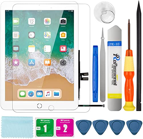S-Union Bildschirm Ersatz Kit mit Home-Taste, Touchscreen Digitizer für iPad 7/8 2019 2020 8/9. Generation A2197 A2198 A2200 A2270 A2428 A2429 A2430 (Weiß) von S-Union