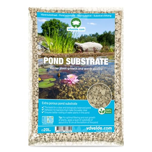 S VD VELDE WATERPLANTEN vdvelde.com - Teichsubstrat 20 Liter - Universal Substrates - Biologischer Nährboden für Gartenteich - Hochwertig Substrate für Pflanzen, Dachbegrünung und Teich Bodensubstrat von S VD VELDE WATERPLANTEN