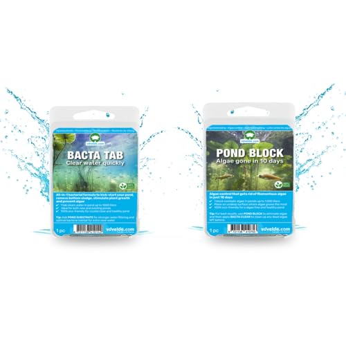 vdvelde.com - Pond Block und Bacta Tab Combi Teichalgenbekämpfung Beseitigt Fadenalgen - pro 1000 Liter Wasser - EIN sauberer und klarer Teich innerhalb von 10 Tagen vdvelde.com - Pond Block und Bacta Tab Combi Teichalgenbekämpfung Beseitigt Fadenalgen - pro 1000 Liter Wasser - EIN sauberer und klarer Teich innerhalb von 10 Tagen von S VD VELDE WATERPLANTEN