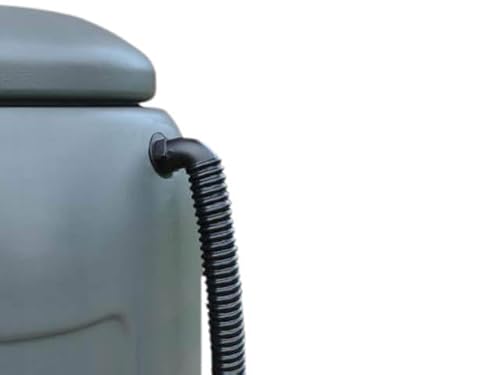 S-lon Regentonnen-Überlauf-Set 6.00 m | Grau, Kunststoff, Regenwassermanagement-Hardware, Regenwasserleitung, 6 m Schlauch (Ø 20 mm), Verbindungsstück, Schließring, Mutter von S-lon