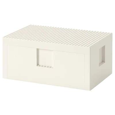 SD IKEA BYGGLEK, Aufbewahrungsbox mit Deckel, weiß, 26 x 18 x 12 cm von S&D