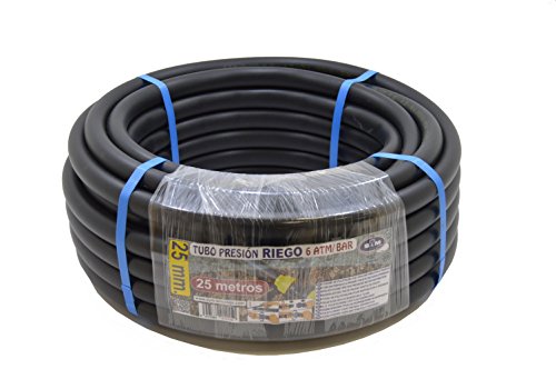 S & M 012150 – Polyethylen-Rohr, Bewässerung, 25 x 6 ATM – 25 m, schwarz von S&M